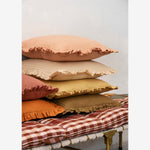 Load image into Gallery viewer, Ruffle Cushion Cover Peach Pink
