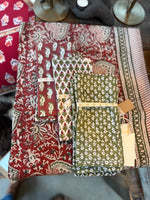 Load image into Gallery viewer, Chamois Tablecloth Red Pomegranate
