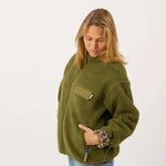 Load image into Gallery viewer, Sherpa Jacket in Olive Green
