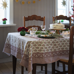 Load image into Gallery viewer, Chamois Persian Paisley Tablecloth
