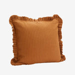 Load image into Gallery viewer, Ruffle Cushion Cover in Rust

