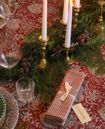 Load image into Gallery viewer, Chamois Tablecloth Red Pomegranate
