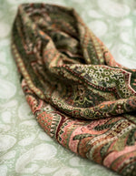 Load image into Gallery viewer, Green Paisley Throw
