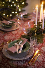 Load image into Gallery viewer, Chamois Tablecloth Red Pomegranate

