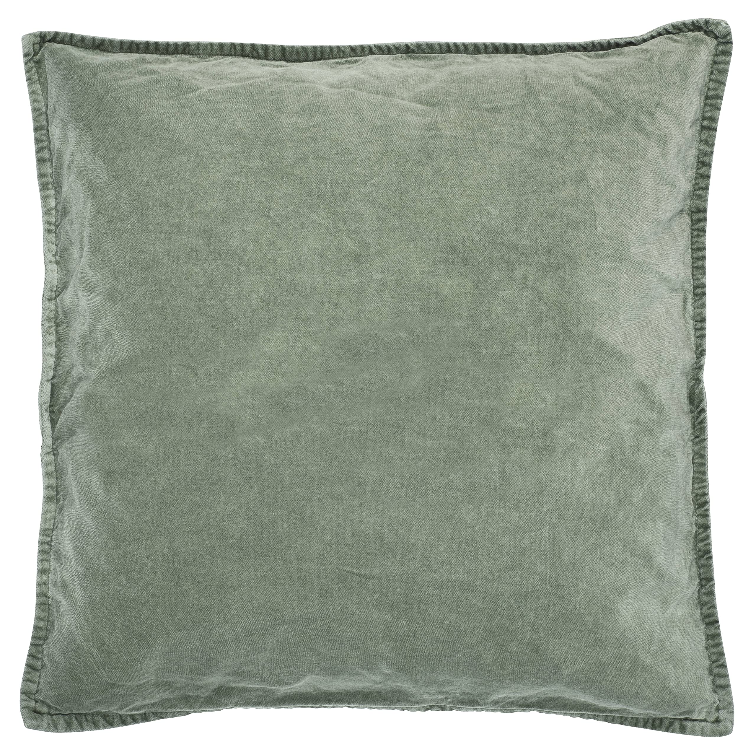Olive green velvet cushion