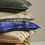 Load image into Gallery viewer, Olive green velvet cushion
