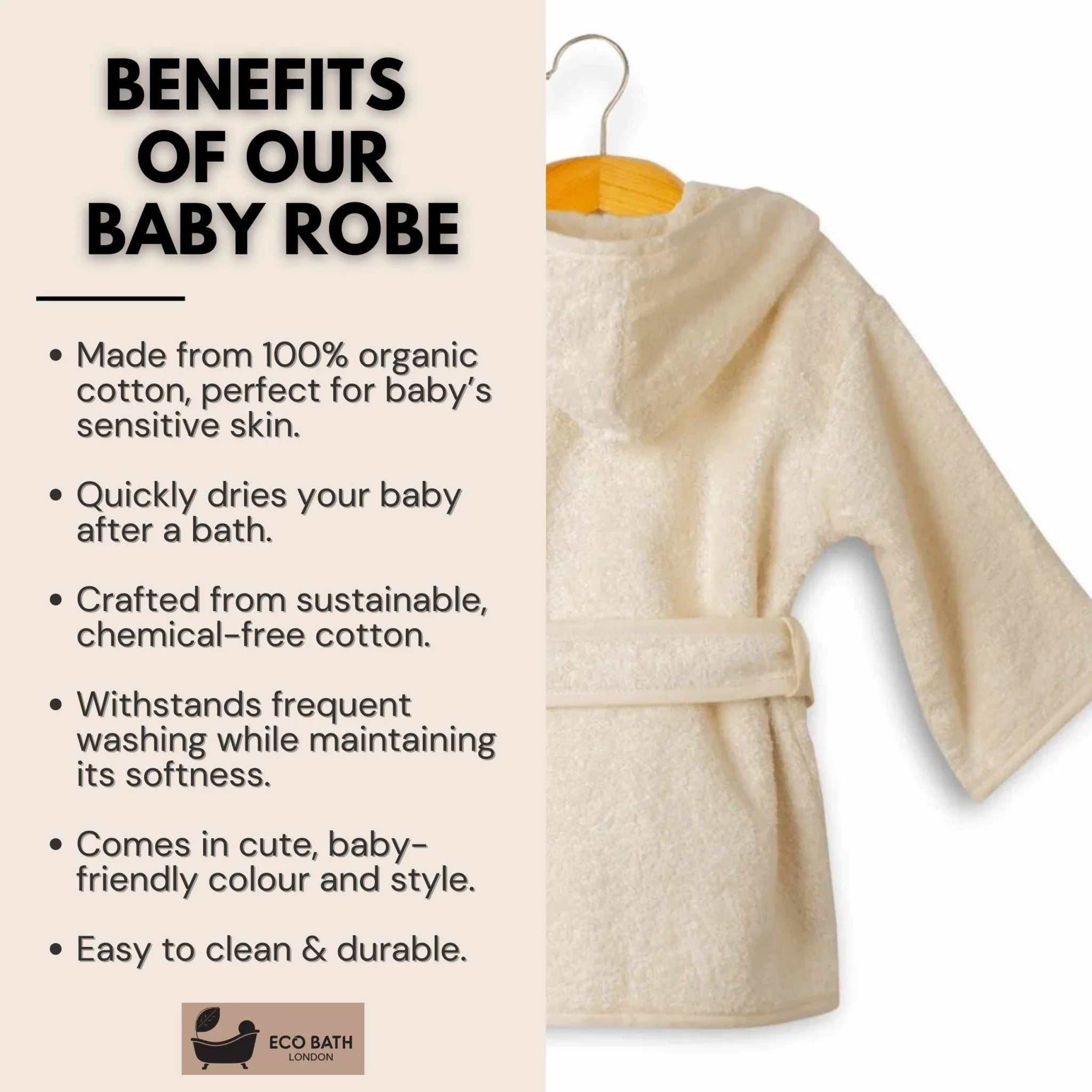 Organic Cotton Baby Robe