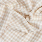 Load image into Gallery viewer, Fawn Gingham Lambswool Baby Blanket
