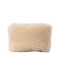 Sheepskin Clutch Bag (cream or charcoal)