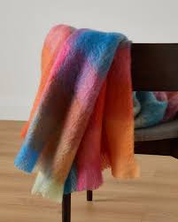 The Colourblock Mohair Throw