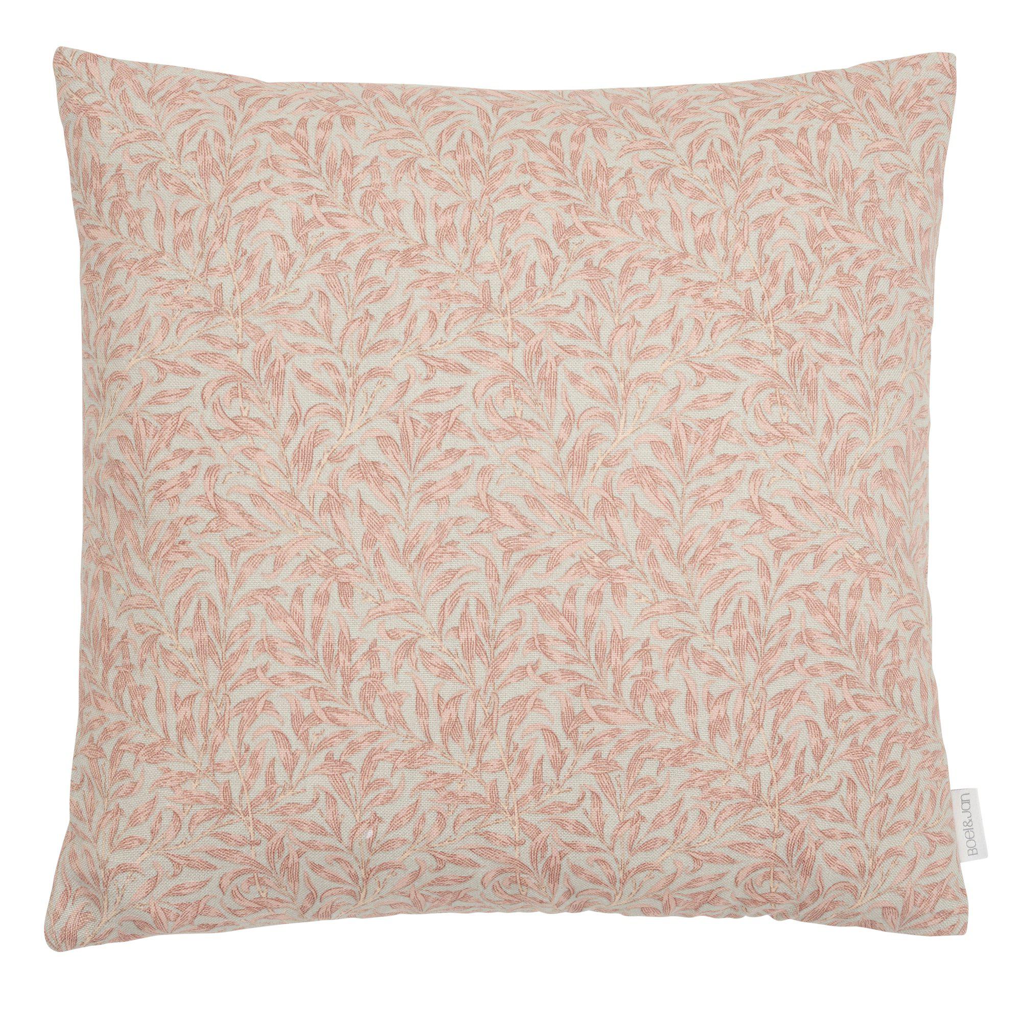 Pink Willow-Print Cushion