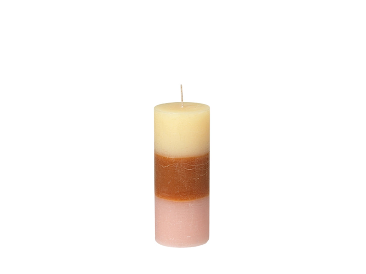 Striped Pillar Candles (Various colours)