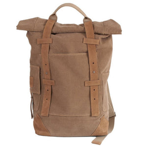 Large Cotton & Leather Backpack (Unisex)