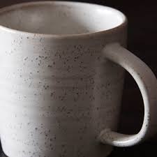 Rustic Cup in Grey/White